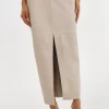 LAMARQUE Skirts | ABIA | Low Waist Leather Maxi Skirt Bone