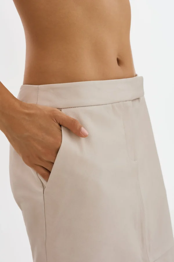 LAMARQUE Skirts | ABIA | Low Waist Leather Maxi Skirt Bone
