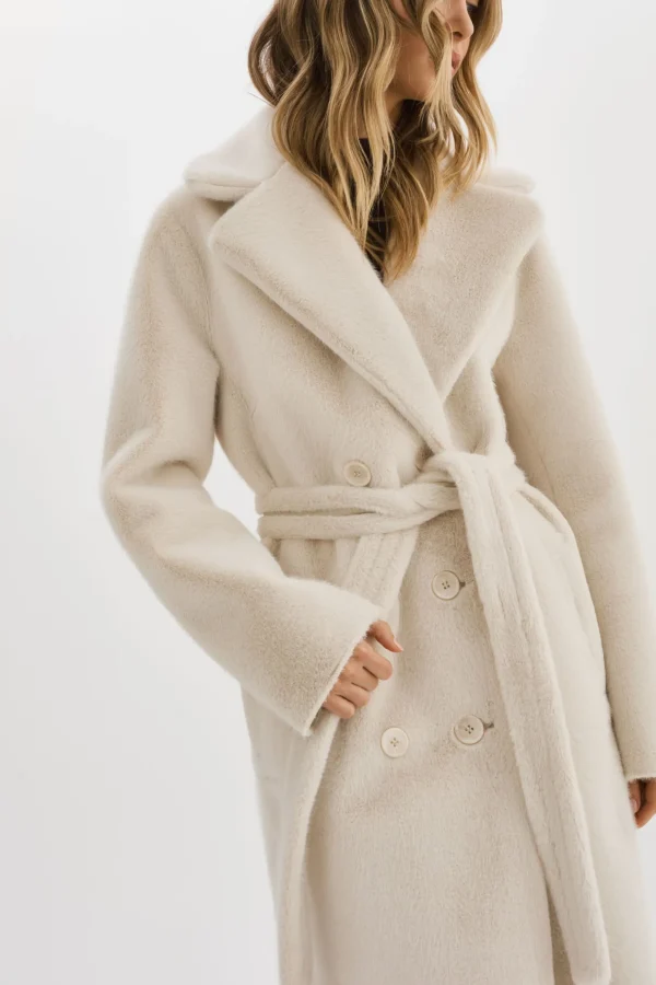 LAMARQUE Coats&Jackets | ABIGAIL | Faux Shearling Reversible Coat IVORY