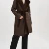 LAMARQUE Coats&Jackets | ABIGAIL | Faux Shearling Reversible Coat MAHOGANY