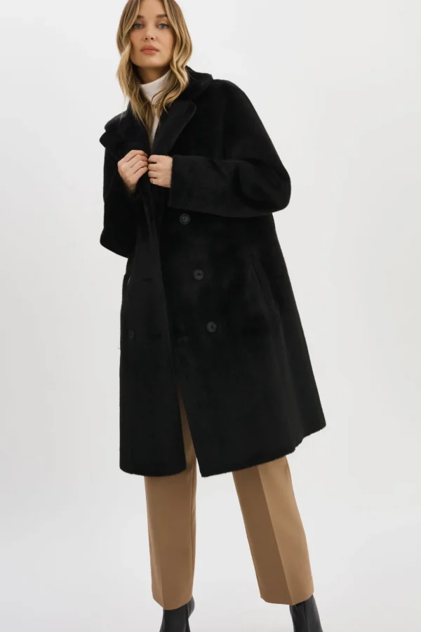 LAMARQUE Coats&Jackets | ABIGAIL | Faux Shearling Reversible Coat Black