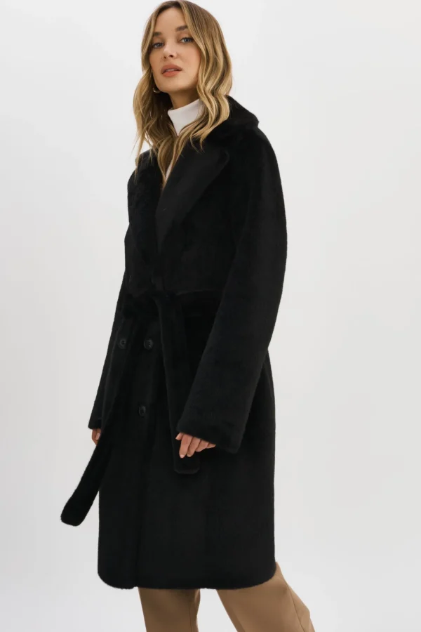 LAMARQUE Coats&Jackets | ABIGAIL | Faux Shearling Reversible Coat Black