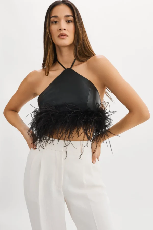 LAMARQUE Tops | AISSA | Halter Top Black