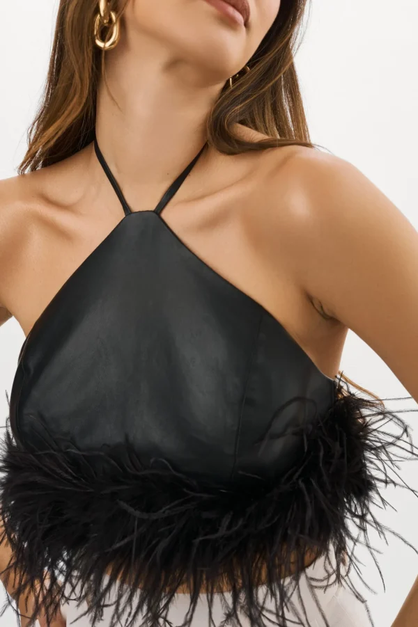 LAMARQUE Tops | AISSA | Halter Top Black