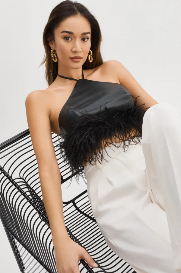 LAMARQUE Tops | AISSA | Halter Top Black