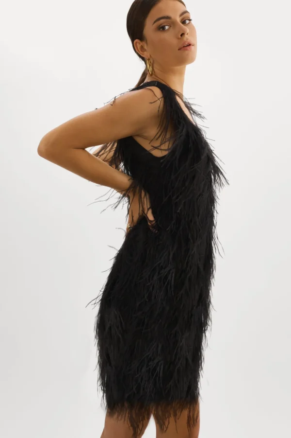 LAMARQUE Dresses | ALENA | Feather Dress Black