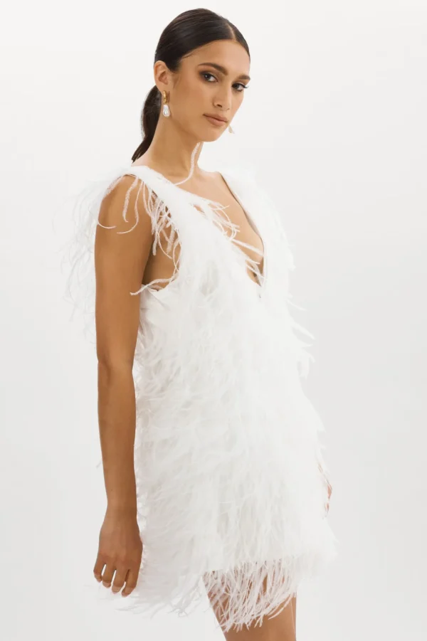 LAMARQUE Dresses | ALENA | Feather Dress White