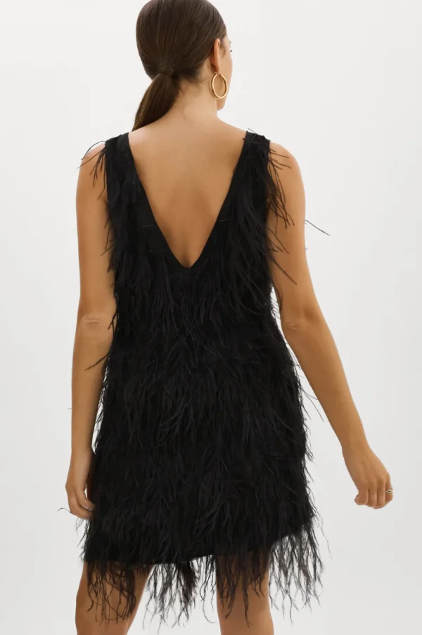 LAMARQUE Dresses | ALENA | Feather Dress Black