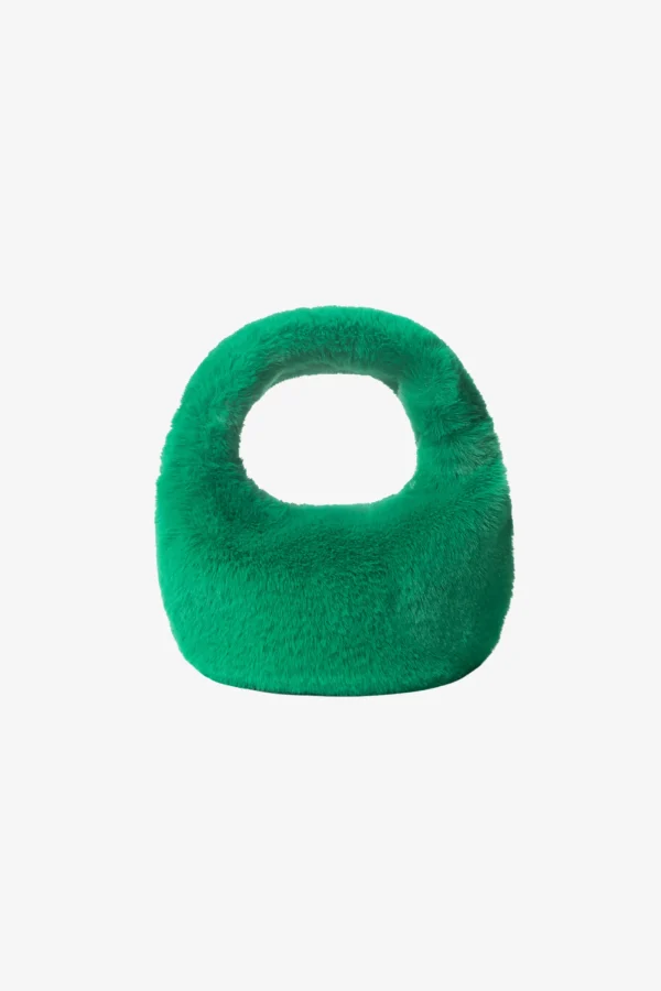 LAMARQUE Accessories | ALIX | Mini Faux Fur Hobo Bag VIBRANT GREEN