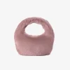 LAMARQUE Accessories | ALIX | Mini Faux Fur Hobo Bag Smoky Pink