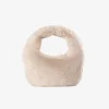 LAMARQUE Accessories | ALIX | Mini Faux Fur Hobo Bag Oat