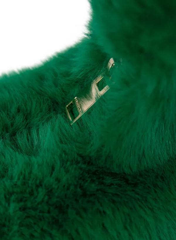 LAMARQUE Accessories | ALIX | Mini Faux Fur Hobo Bag VIBRANT GREEN