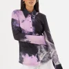 LAMARQUE Tops | ALZINA | Printed Long Sleeve Shirt Lavender Haze