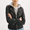 LAMARQUE Leather Jackets | ANNA | Leather Biker Jacket Black