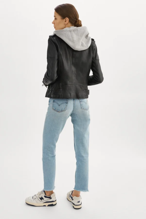 LAMARQUE Leather Jackets | ANNA | Leather Biker Jacket Black