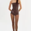 LAMARQUE Pants&Shorts | ANNAISE | Leather Hot Shorts CHOCOLATE BROWN
