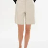 LAMARQUE Pants&Shorts | ARAE | Faux Leather Shorts Bone