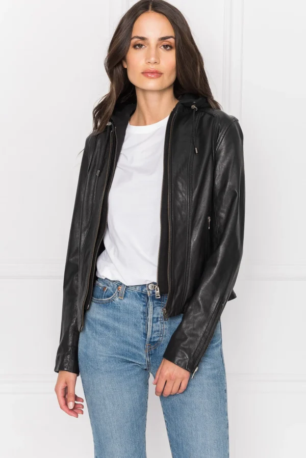 LAMARQUE Leather Jackets | ARLETTE | Leather Biker Jacket Black