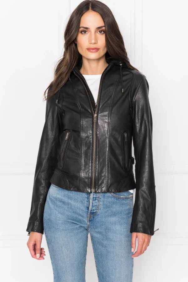 LAMARQUE Leather Jackets | ARLETTE | Leather Biker Jacket Black