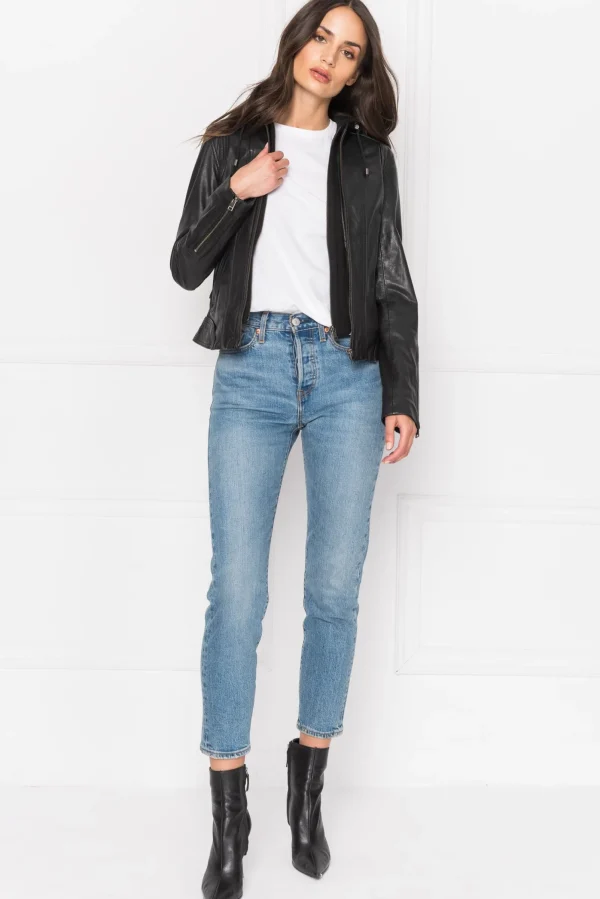 LAMARQUE Leather Jackets | ARLETTE | Leather Biker Jacket Black