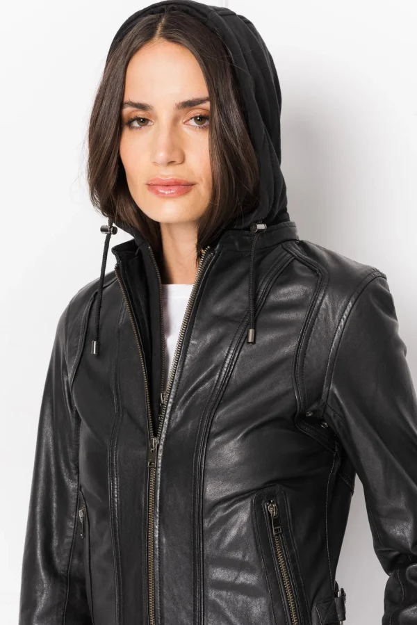 LAMARQUE Leather Jackets | ARLETTE | Leather Biker Jacket Black