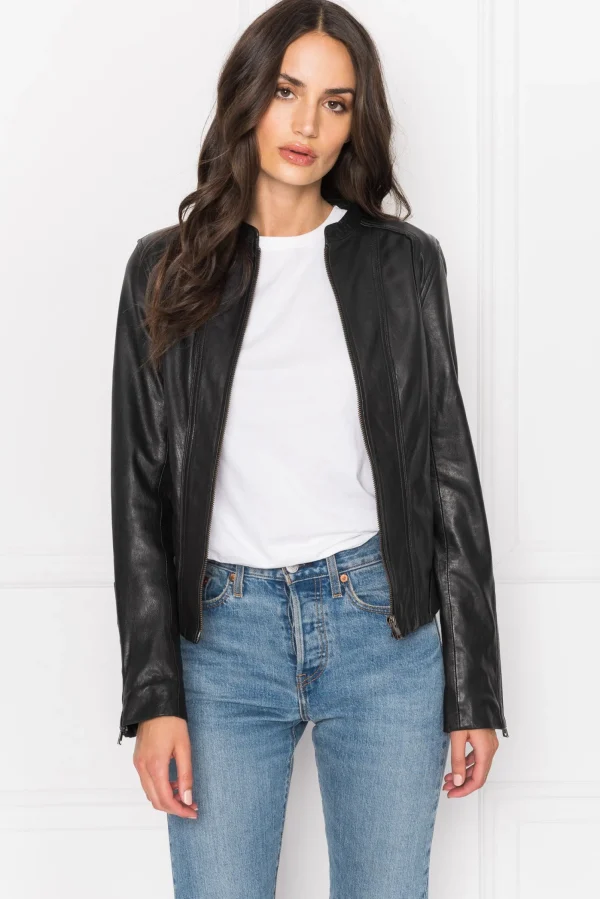 LAMARQUE Leather Jackets | ARLETTE | Leather Biker Jacket Black