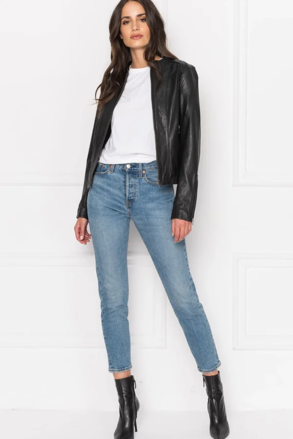 LAMARQUE Leather Jackets | ARLETTE | Leather Biker Jacket Black