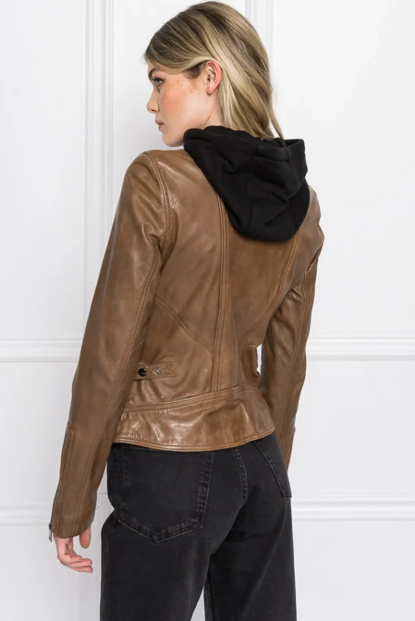 LAMARQUE Leather Jackets | ARLETTE | Leather Biker Jacket Rawhide