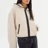 LAMARQUE Tops | ARLINA | Polar Fleece Zip-Up Hoodie Ivory