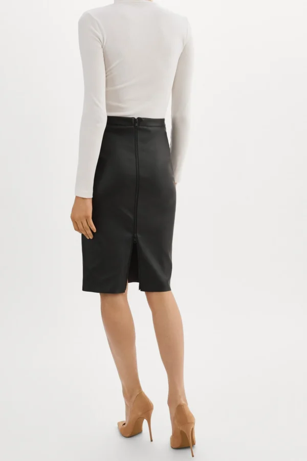 LAMARQUE Skirts | AVANA | Leather Pencil Skirt Black