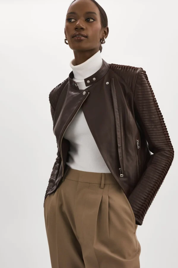 LAMARQUE Leather Jackets | AZRA | Leather Jacket Mahogany