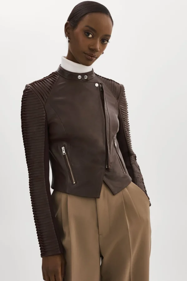 LAMARQUE Leather Jackets | AZRA | Leather Jacket Mahogany