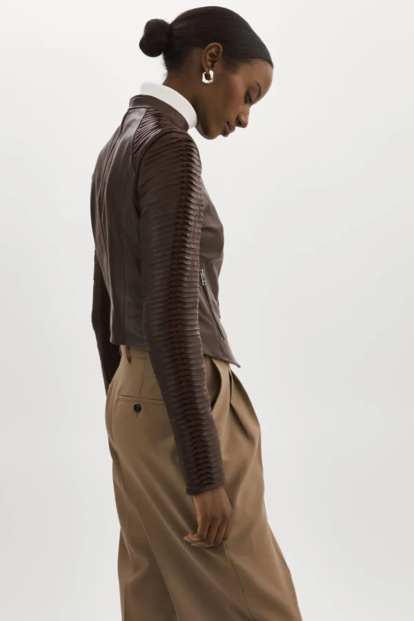 LAMARQUE Leather Jackets | AZRA | Leather Jacket Mahogany