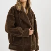 LAMARQUE Coats&Jackets | BADU | Oversized Faux Shearling Jacket Brown
