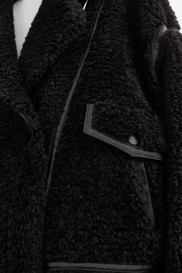 LAMARQUE Coats&Jackets | BADU | Oversized Faux Shearling Jacket Black