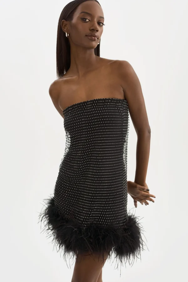 LAMARQUE Dresses | Skirts | BARETA | Rhinestone Tube Black