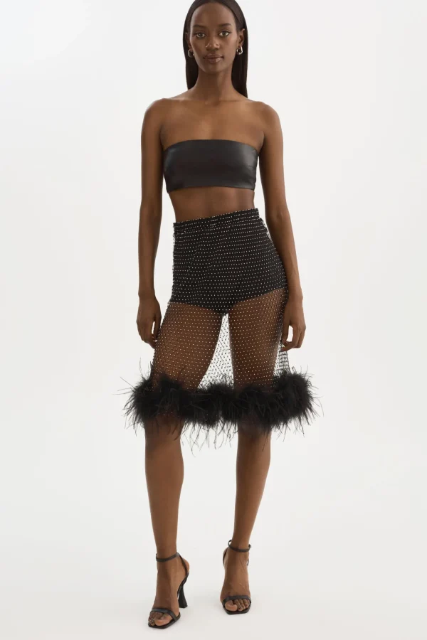 LAMARQUE Dresses | Skirts | BARETA | Rhinestone Tube Black
