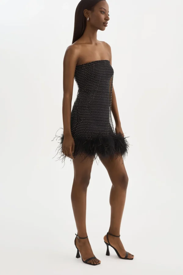 LAMARQUE Dresses | Skirts | BARETA | Rhinestone Tube Black