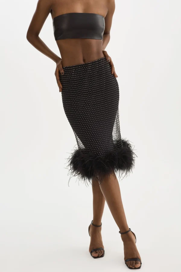 LAMARQUE Dresses | Skirts | BARETA | Rhinestone Tube Black
