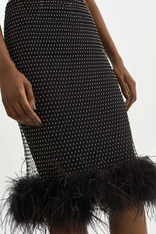 LAMARQUE Dresses | Skirts | BARETA | Rhinestone Tube Black