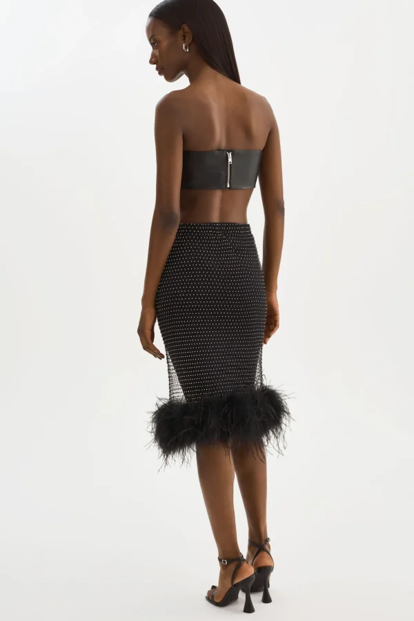 LAMARQUE Dresses | Skirts | BARETA | Rhinestone Tube Black