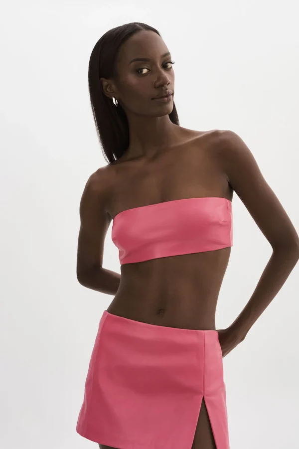 LAMARQUE Tops | BERNADINE | Leather Bandeau Rosie
