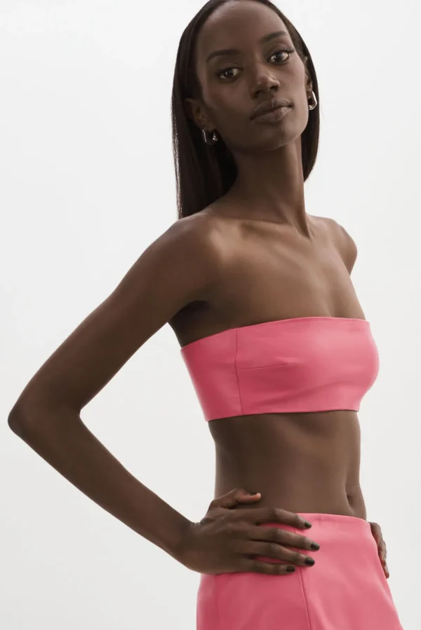 LAMARQUE Tops | BERNADINE | Leather Bandeau Rosie