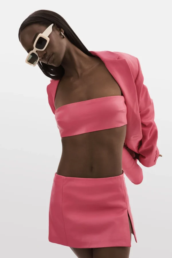 LAMARQUE Tops | BERNADINE | Leather Bandeau Rosie