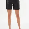 LAMARQUE Pants&Shorts | BERNICE | High-Waisted Leather Shorts Black