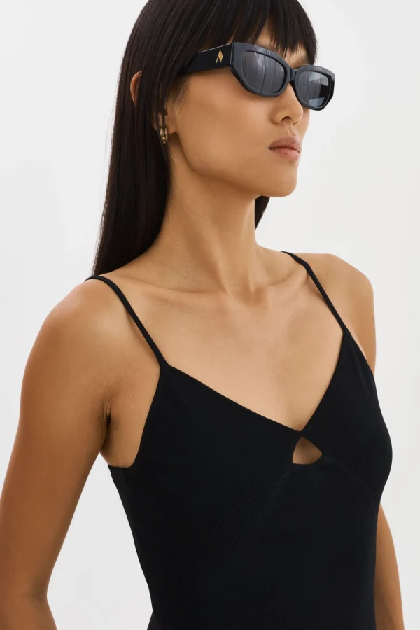 LAMARQUE Dresses | BETTINA | Rib Knit Dress Black