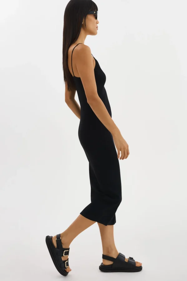 LAMARQUE Dresses | BETTINA | Rib Knit Dress Black