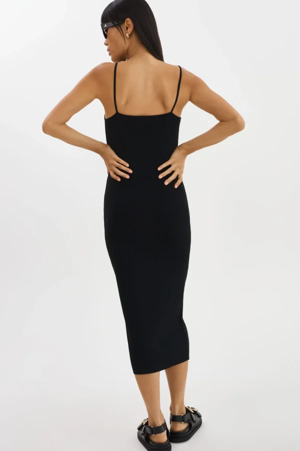 LAMARQUE Dresses | BETTINA | Rib Knit Dress Black
