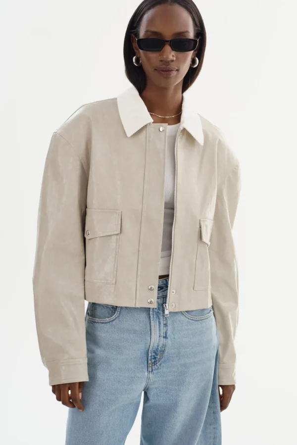 LAMARQUE Coats&Jackets | Leather Jackets | BRAYLIN | Faux Leather Jacket Clay