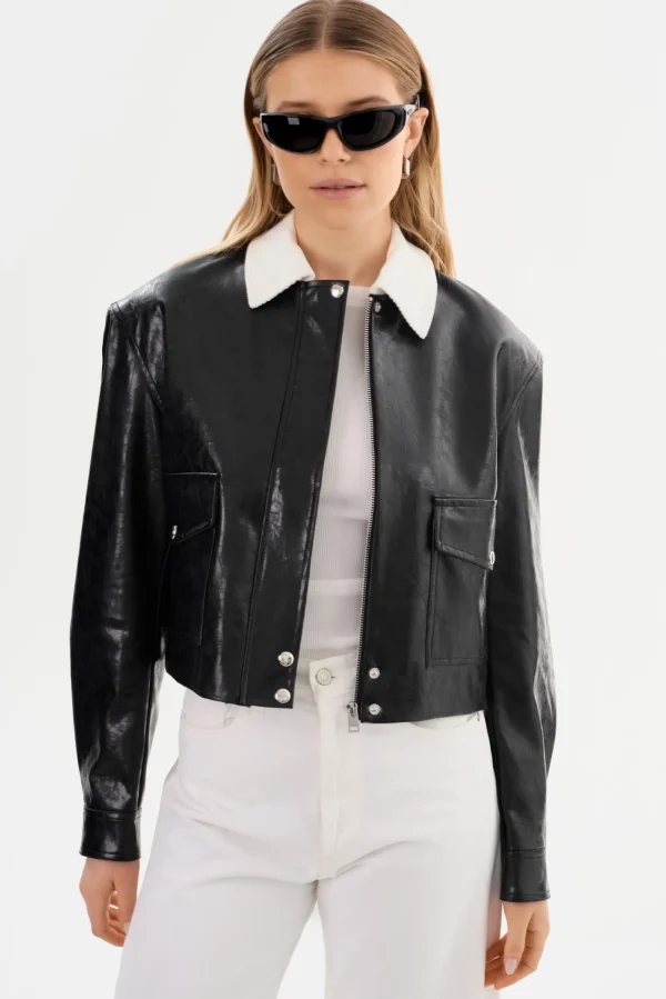 LAMARQUE Coats&Jackets | Leather Jackets | BRAYLIN | Faux Leather Jacket Black